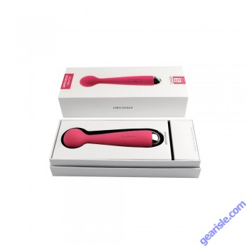 Svakom Mini Emma Plum Red Silicone Waterproof Wand Vibrator box