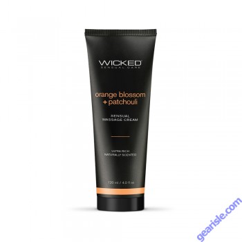 Wicked Orange Blossom Patchouli Massage Cream 4 oz. Vegan