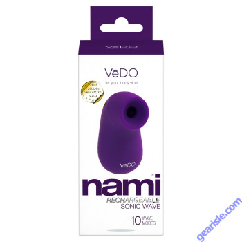 Vedo Nami Rechargeable Sonic Vibe Deep Purple Waterproof Vibrator box