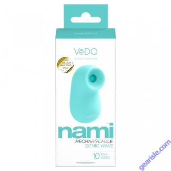 Vedo Nami Rechargeable Sonic Vibe Turquoise Waterproof Vibrator box