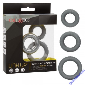 CalExotics Link Up Ultra Soft Ultimate Silicone Cock Ring Set box