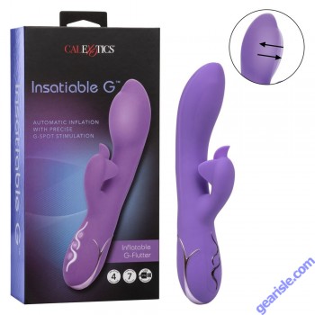CalExotics Insatiable G Inflatable G Flutter Vibrator Rechargeable box