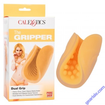 Masturbator CalExotics The Gripper Dual Grip Textured Open Sleeve box