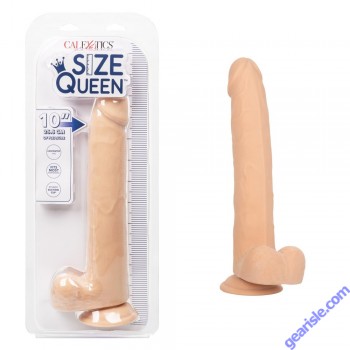Dildo Size Queen 10" Ivory Realistic Head Veins CalExotics box