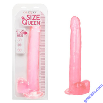 Dildo Size Queen 12" Flexible Pink Life Like Feel CalExotics box