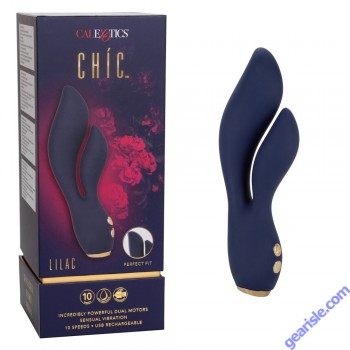 Vibrator CalExotics Chic Lilac Rabbit Massager box