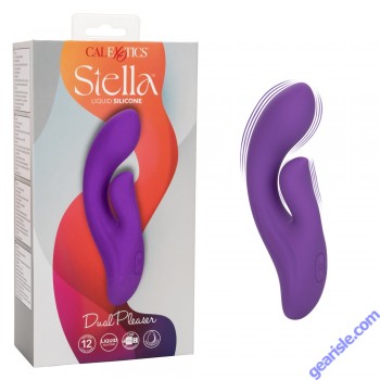 CalExotics Stella Liquid Silicone Dual Pleaser Curved G Spot Vibrator box