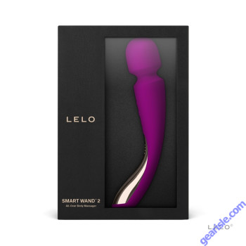 Lelo Smart Wand 2 Medium Deep Rose Silicone Vibrator Luxury Massager box