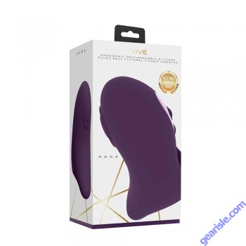 Vive Hana Purple Ergonomic Clitoral Finger Vibrator box