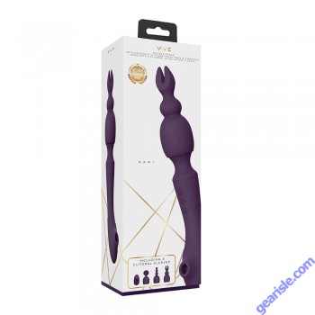 Shots Toys Nami Massage Wand Silicone Vibrator Purple box