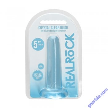 Dildo Non Realistic Pink 5.3" Crystal Blue Suction Cup box