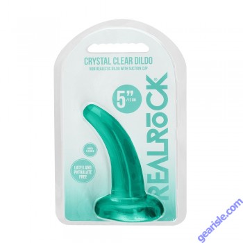 Dildo Non Realistic Pink 4.5" Crystal Turquoise box
