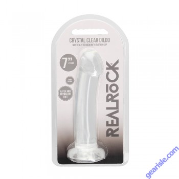 Dildo Non Realistic Pink 6.7" Crystal Transparent Shots Toys box