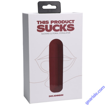 This Product Sucks Sucking Clitoral Stimulator Rechargeable Red box