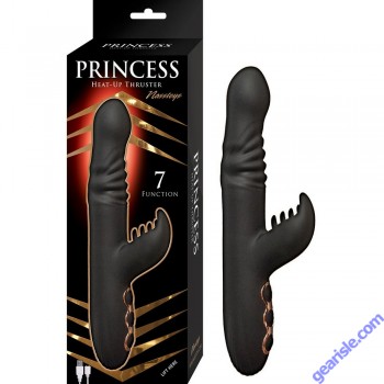 Nasstoys Princess Heat Up Thruster Black Silicone Waterproof Vibrator