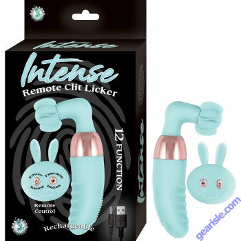 Nasstoys Intense Remote Clit Licker 12 Function Vibrator Aqua
