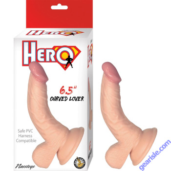 Dildo Nasstoys Hero 6.5" Curved Lover Flexible Realistic box