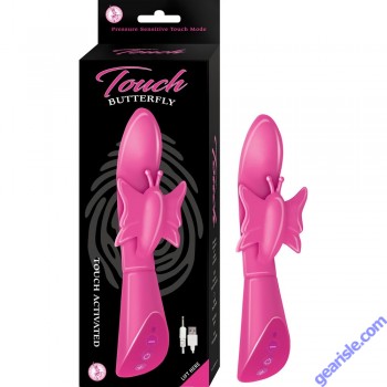 Nasstoys Touch Butterfly Vibrator Waterproof Rechargeable Pink