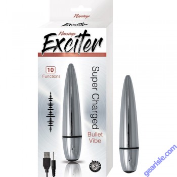 Nasstoys Exciter 10 Function Bullet Vibrator Water Resistant Silver