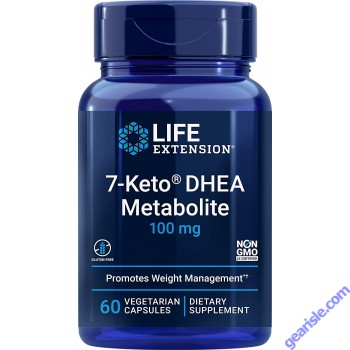 Life Extension 7-Keto DHEA Metabolite 100mg 60 Vegetarian Caps front