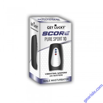 Get Lucky Score Pure Sport 10 Vibrating Warming Masturbator box