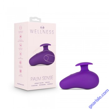 Blush Wellness Palm Sense Vibrator Purple Waterproof Rechargeable box