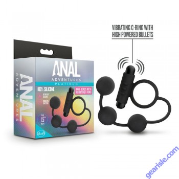 Anal Adventures Platinum Silicone Anal Beads box