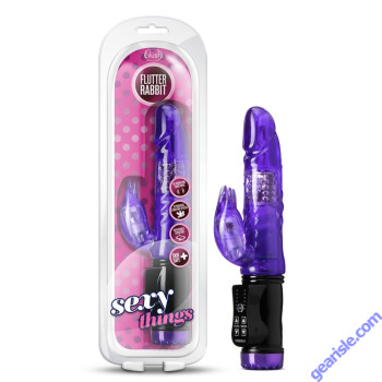 Blush Novelties Sexy Things Flutter Rabbit Purple Vibrator box