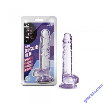Blush Naturally Yours 7" Crystalline Lifelike Dildo Amethyst box