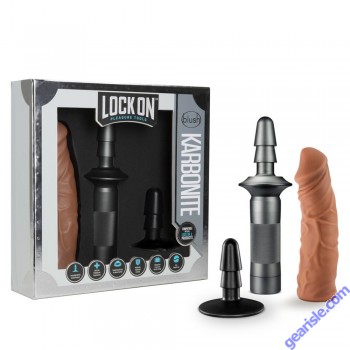 Lock On Handle Dildo Kit Blush Novelties Karbonite Mocha box