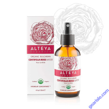 Organic Bulgarian Centifolia Rose Water Spray 4 Oz Alteya both