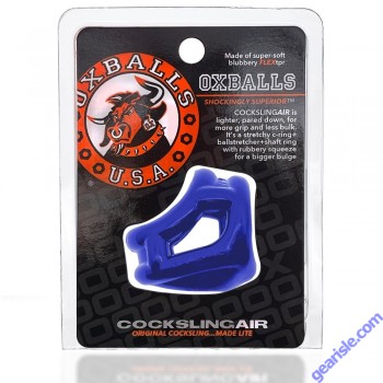 Oxballs Cocksling Air Sling Flextpr Pool Blue Cock Ring Ballstretcher box