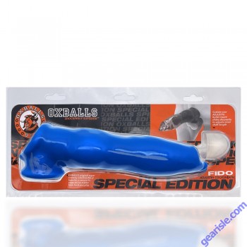 Cocksheath Fido Special Edition Oxballs Teal Stretchy Flextpr box