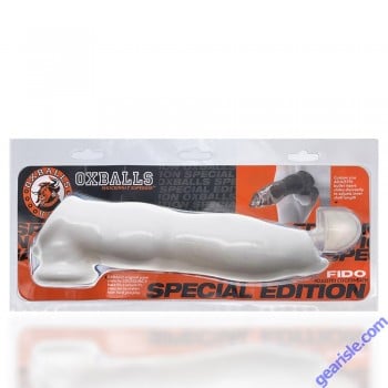 Cocksheath Fido Special Edition Oxballs White Stretchy Flextpr box