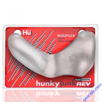 Oxballs Buzzfuck Sling With Taint Vibe Cock Ring Clear Ice box