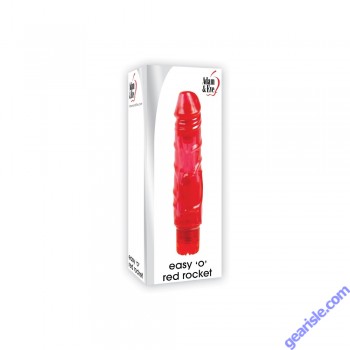 Adam & Eve Easy O Red Rocket G Spot Vibrator Lifelike Flexible box