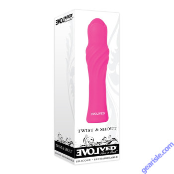 Evolved Love Is Back Twist & Shout Rechargeable Silicone Vibrator box