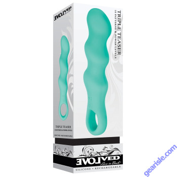 Evolved Triple Teaser Rechargeable Silicone Vibrator box