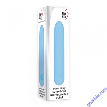 Adam & Eve's Silky Sensations Rechargeable Silicone Bullet Vibrator box