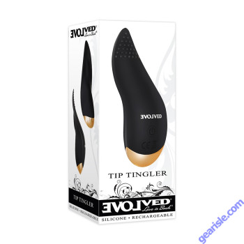 Evolved Tip Tingler Tongue Shaped Rechargeable Silicone Vibrator box