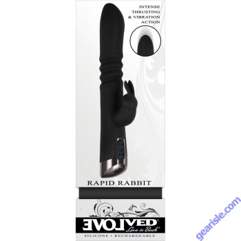 Evolved Rapid Rabbit Vibrator Silicone Waterproof Rechargeable box