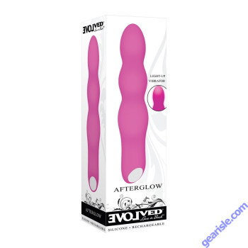 Evolved Afterglow Silicone Rechargeable NOT Flexible Bulby Vibrator box