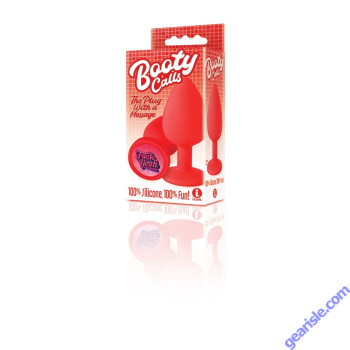 Icon Brands The 9's Booty Calls Silicone Butt Plug Red Fuck Yeah box