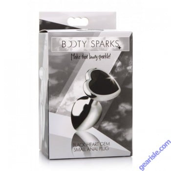 Anal Plug Booty Sparks Black Heart Shaped Gem Small box