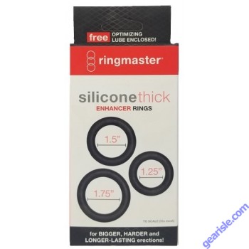 Ringmaster Silicone Enhancer Thick Cock Rings Three Sized