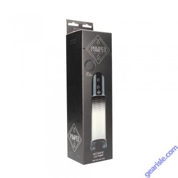 Shots Toys Pumped Automatic Luv Penis Pump Black AA Batteries box
