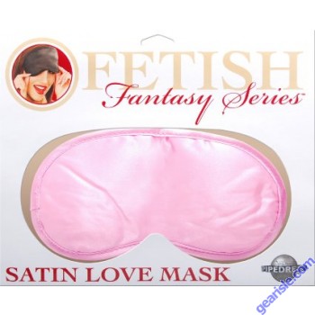 Satin Love Mask in Pink