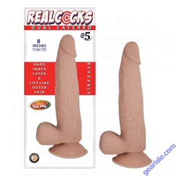 Realcocks Dual Layered #5 Flesh 8 inches