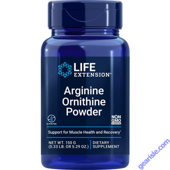 Life Extension Arginine Ornithine Powder 150gr Promotes Muscle Health front