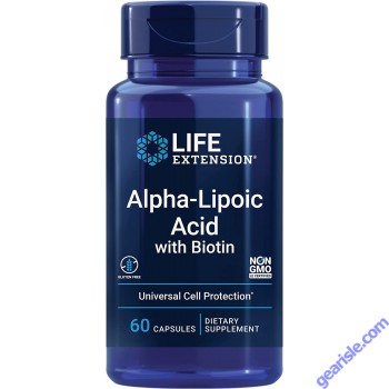 Life Extension Alpha-Lipoic Acid with Biotin Cell Protection front